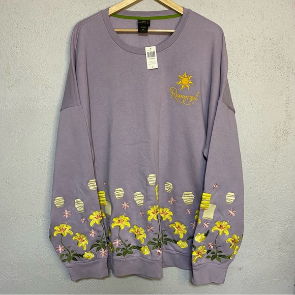 Rapunzel Tangled Embroider Lanterns Floral Sweater Disney Princess Women's 4XL - Picture 3 of 7